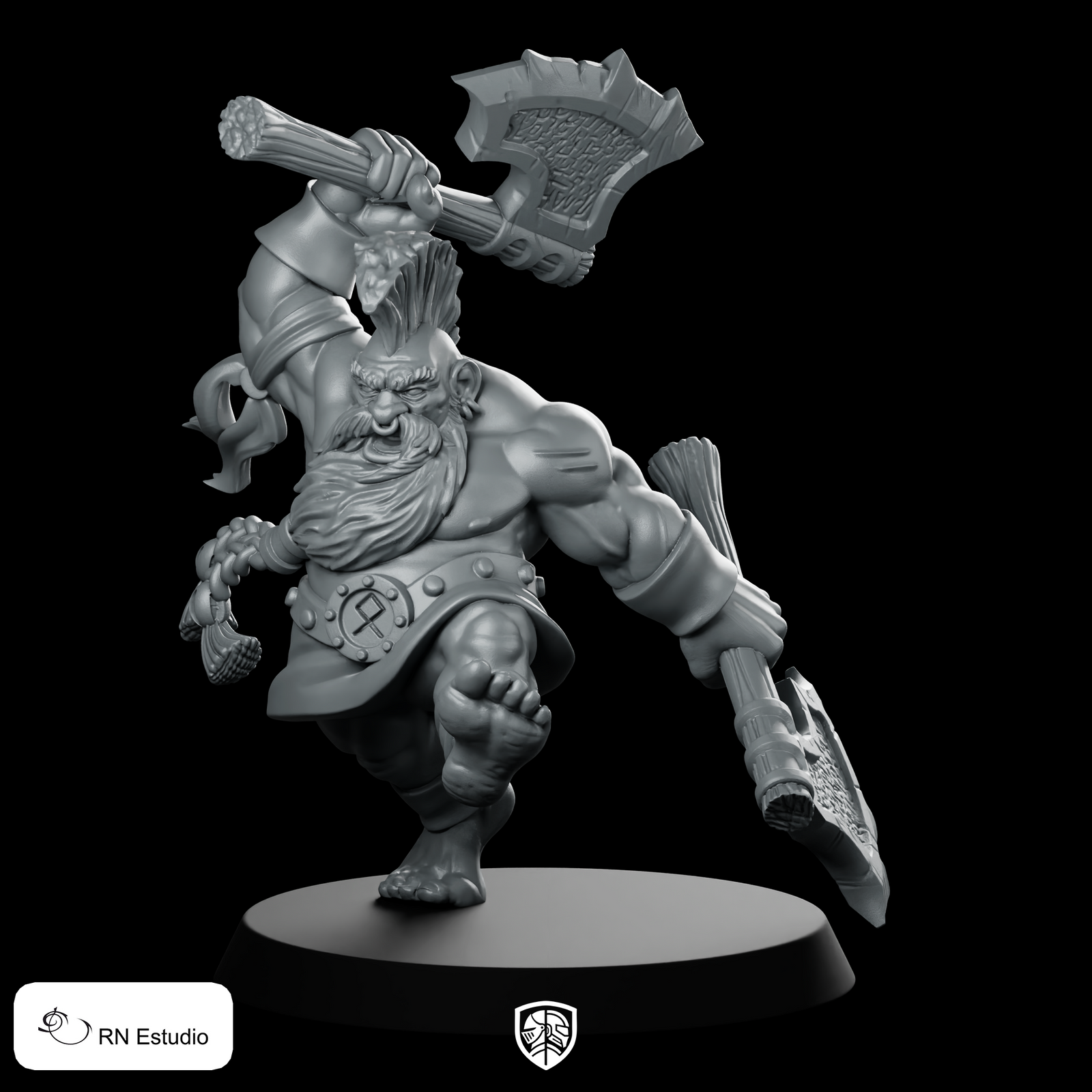 Dwarf Slayer Orny LOTR Miniature Furious Axe Warrior