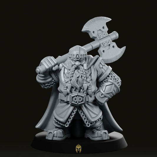 Dwarf Uddir Thunderaxe Miniature - We Print Miniatures