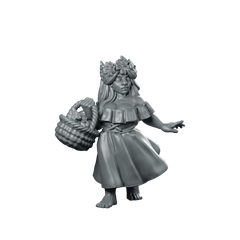 Dwarf Young Lady With Basket Miniature Narrative RPG - Vae Victis - We Print Miniatures