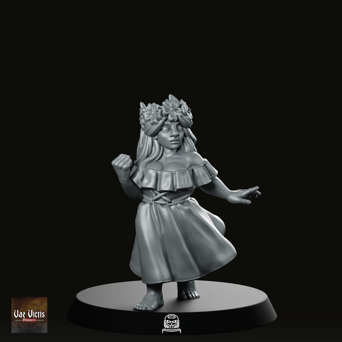 Dwarf Young Lady Miniature - Vae Victus Miniatures - We Print Miniatures