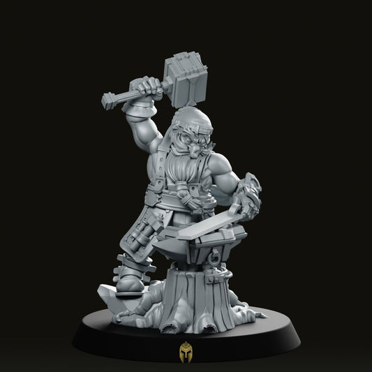 Dwarven Blacksmith Rill Miniature - We Print Miniatures