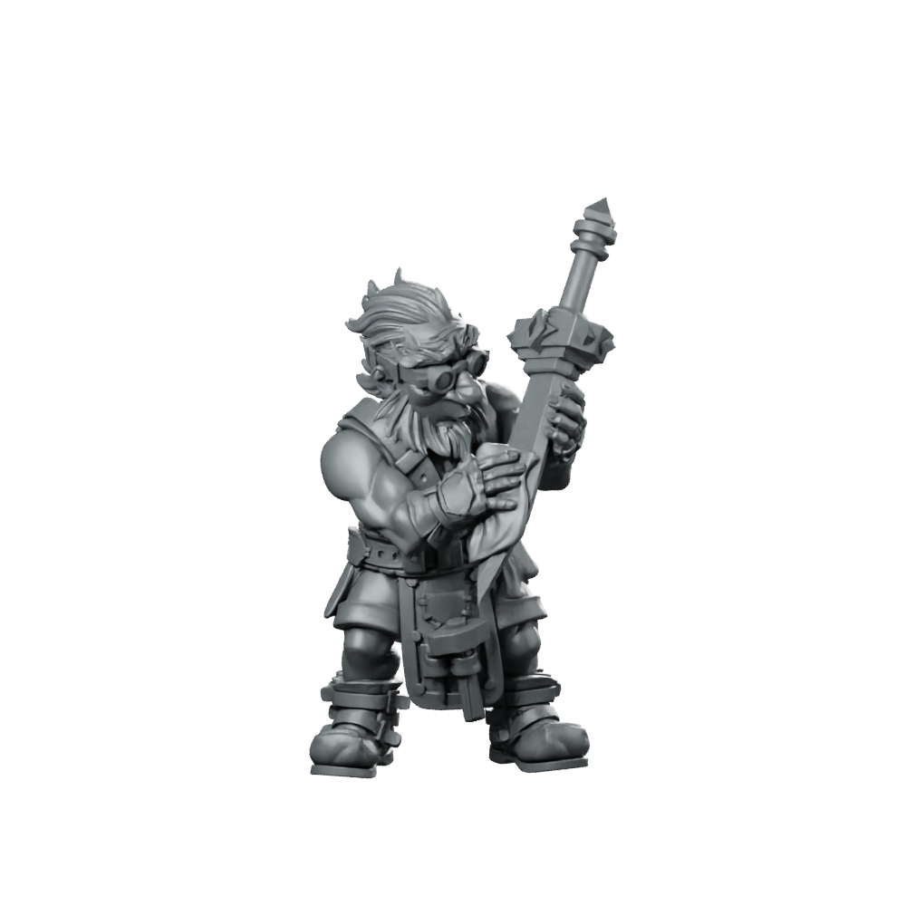 Dwarven Blacksmith Stannor Miniature Rugged Marksman Forge Miniature 360 Spin 01