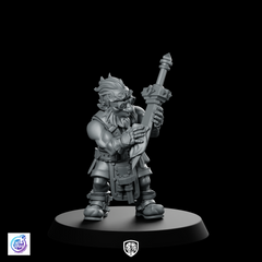 Dwarven Blacksmith Stannor Miniature Rugged Marksman Forge