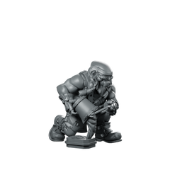 Dwarven Blacksmith Tamak Miniature Artificer Sci-Fi Miniature 360 Spin 01