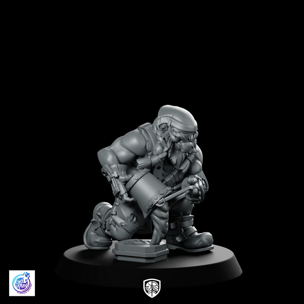 Dwarven Blacksmith Tamak Miniature Artificer Sci-Fi
