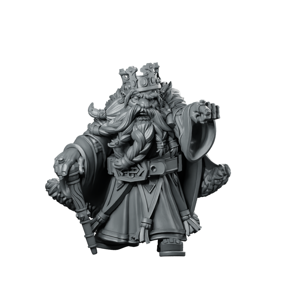Dwarven King Durnar Goldheart B Miniature Regal Miniature 360 Spin 01