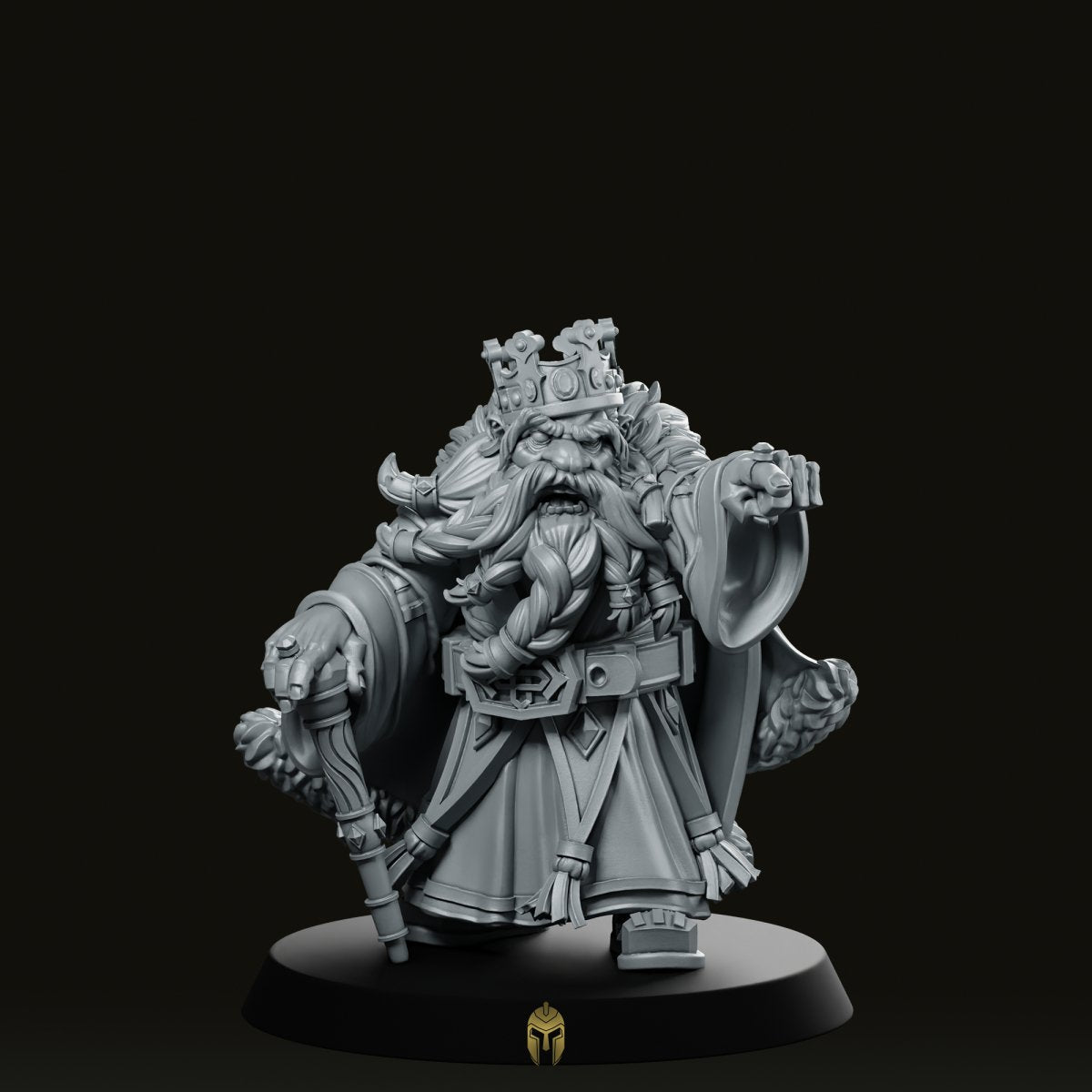 Dwarven King Durnar Goldheart A Miniature - We Print Miniatures