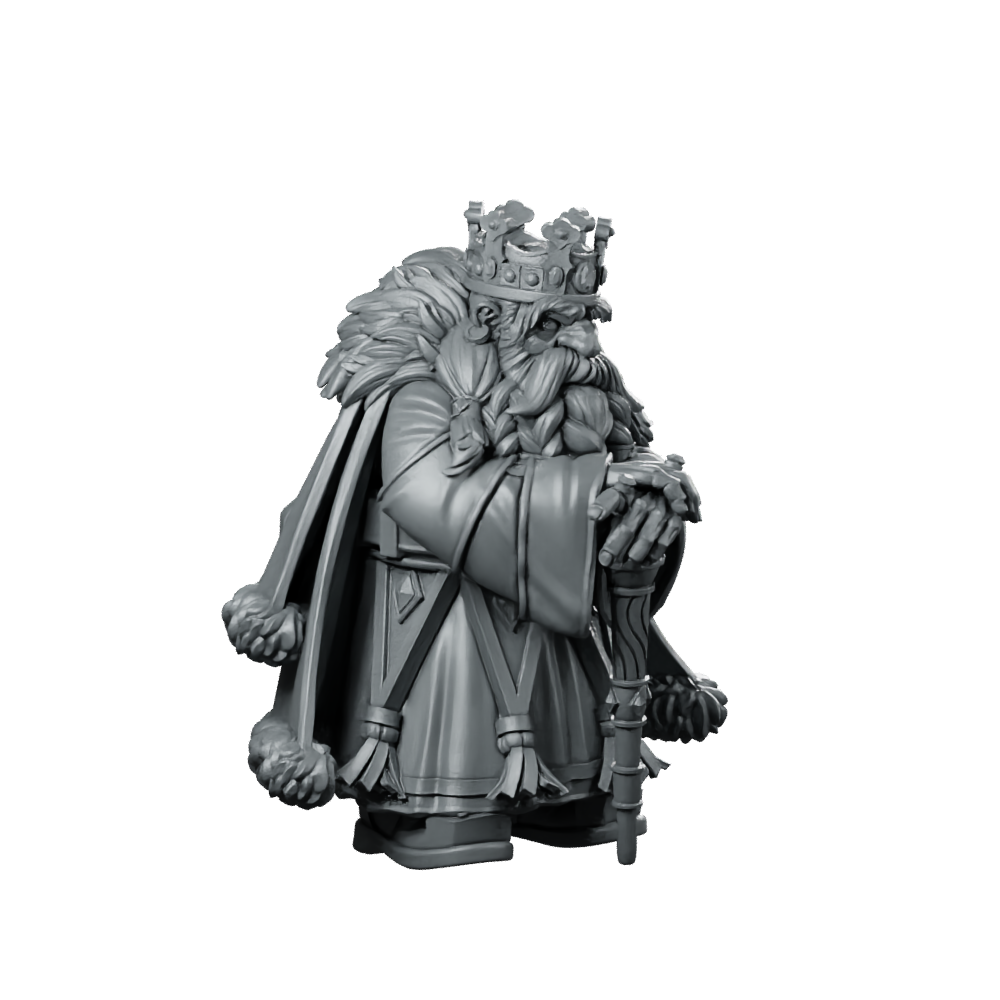 Dwarven King Durnar Goldheart B Miniature Regal Miniature 360 Spin 02