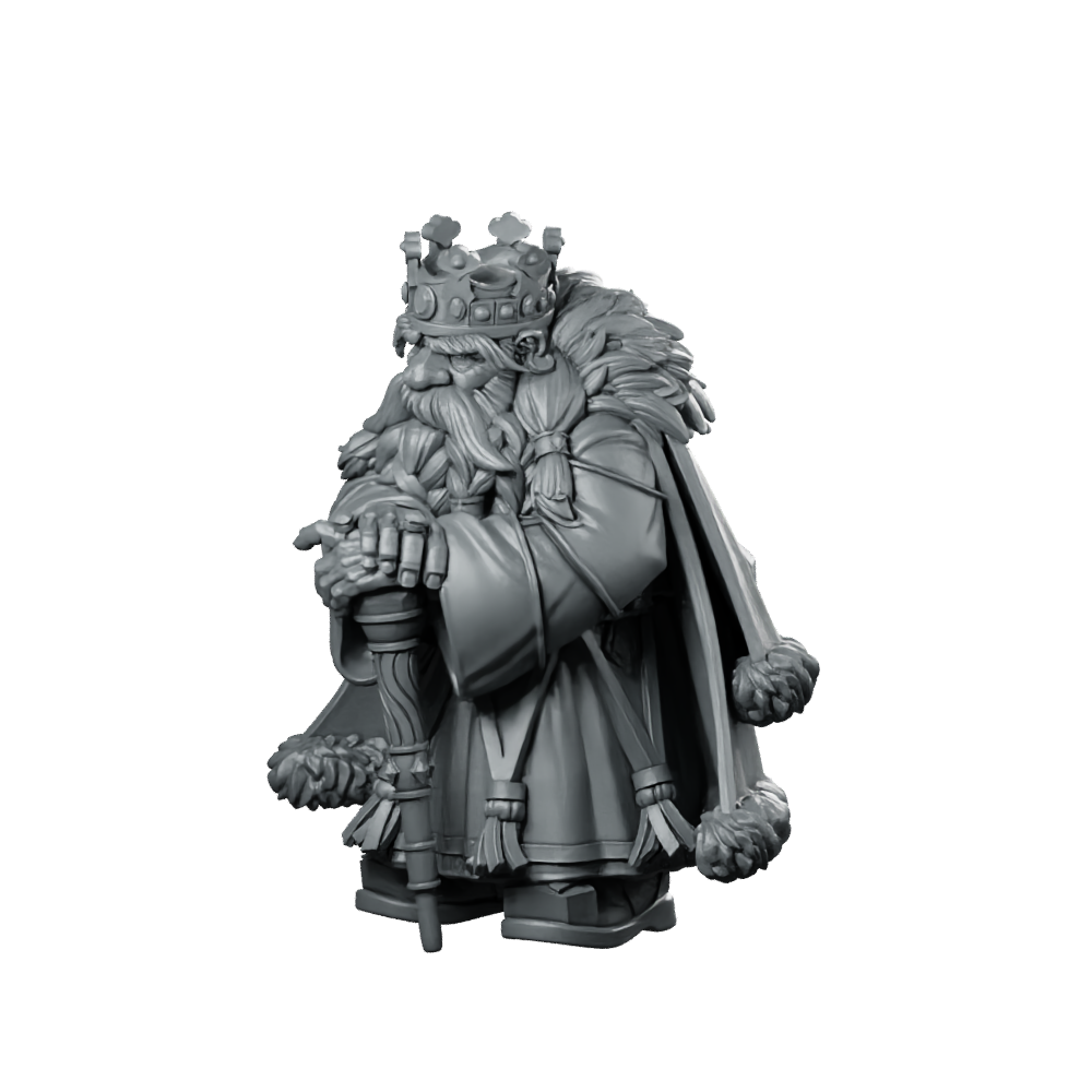 Dwarven King Durnar Goldheart B Miniature Regal Miniature 360 Spin 08