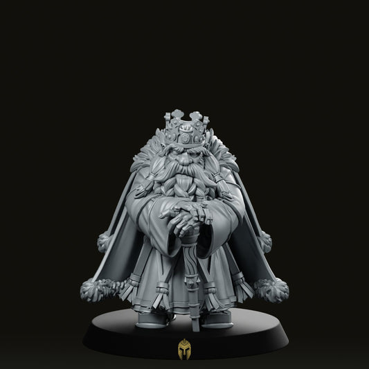 Dwarven King Durnar Goldheart B Miniature - We Print Miniatures