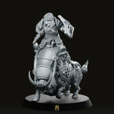 Dwarven Rider with Spear and Shield Inosh Miniature - We Print Miniatures