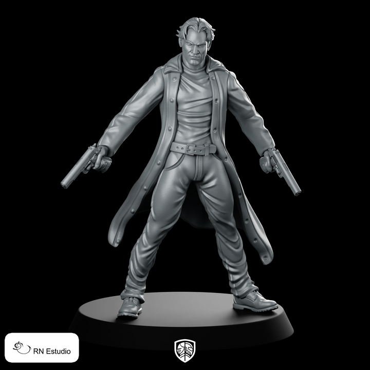 Dwight Sin City Miniatura Dos Pistolas Pistolero