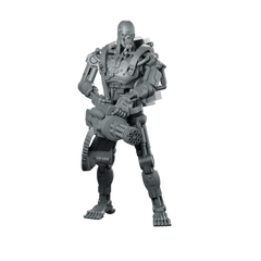 E 1000 Annihilator F Miniature Skeletal Robot Gunner Miniature 360 Spin 01