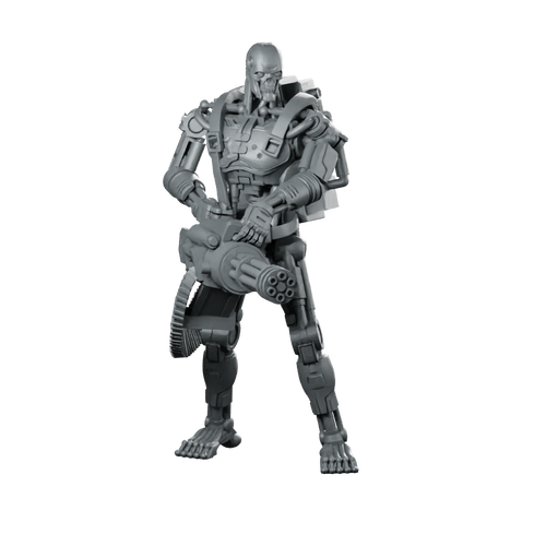 E 1000 Annihilator F Miniature Skeletal Robot Gunner Miniature 360 Spin 01