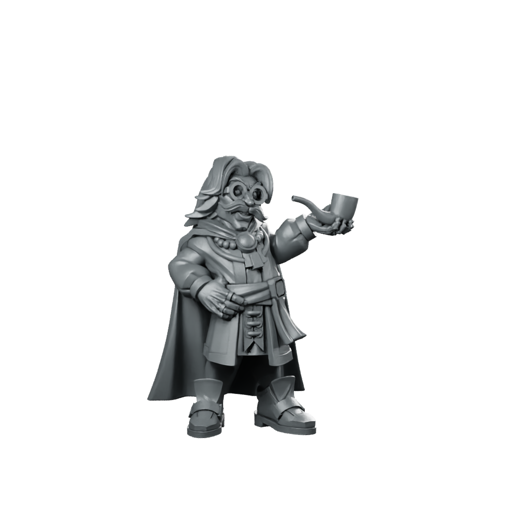 Earl Anders Intellectual Halfling Miniature Scholar Noble Miniature 360 Spin 01