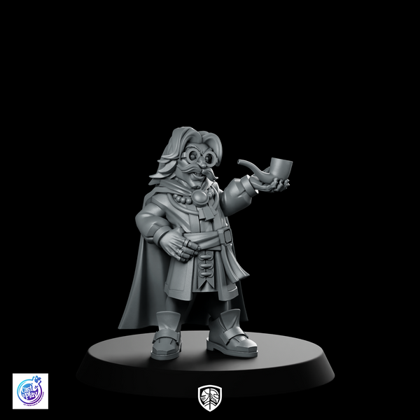 Earl Anders Intellectual Halfling Miniature Scholar Noble