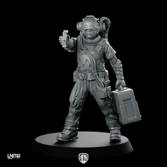 Earl Rusty Chambers 01 Cyberpunk Miniature Taser Briefcase - Unit9 - We Print Miniatures