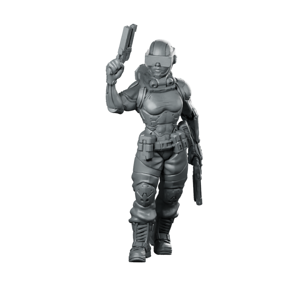 Echo Runner Pose2 Miniature Visor Trooper Miniature 360 Spin 01