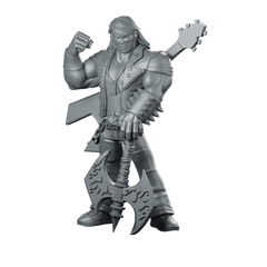 Eddie God Of Rock Miniature Guitar Axe Warrior Miniature 360 Spin 01