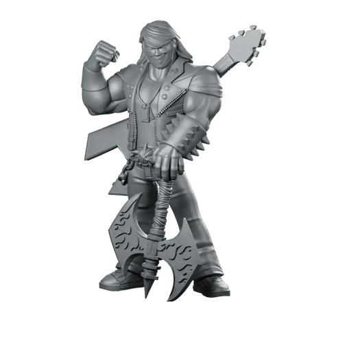 Eddie God Of Rock Miniature Guitar Axe Warrior Miniature 360 Spin 01