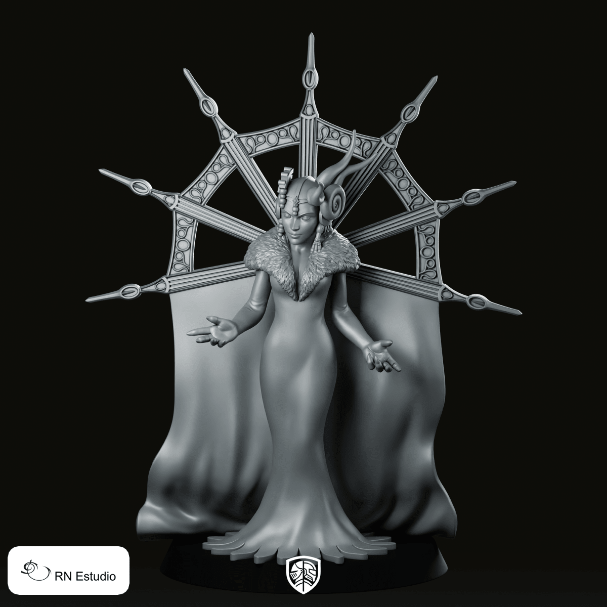 Edea Miniature Fantasy Sorceress Queen Scenic Display - RN Estudio - We Print Miniatures
