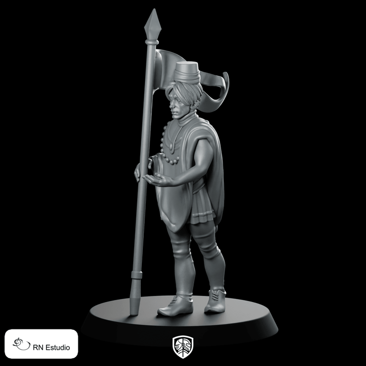 Edmund Fairpike Miniatura Araldo Portastendardo
