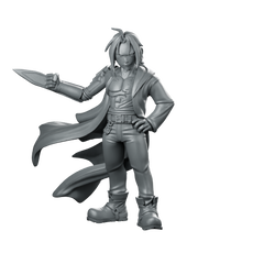 Edward Miniature Dagger Hero Cloaked Adventurer Fantasy Miniature 360 Spin 01