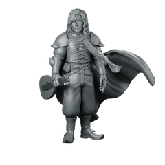 Edward Miniature Bard Minstrel Cloak Lute Miniature 360 Spin 01