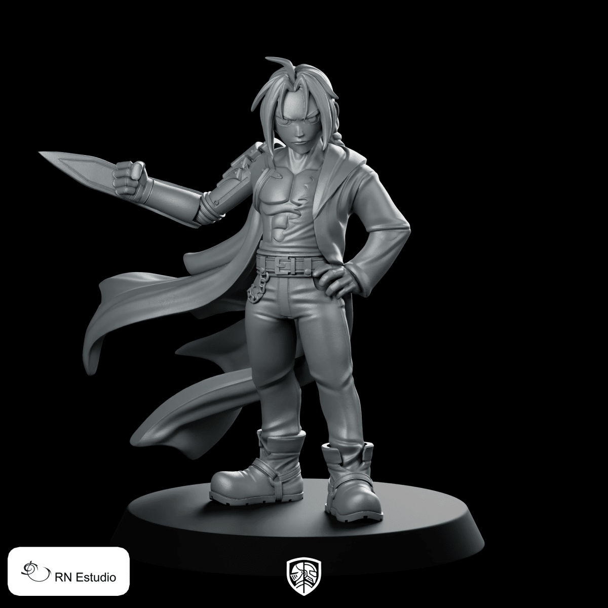Edward Miniature Dagger Hero Cloaked Adventurer Fantasy | We Print ...
