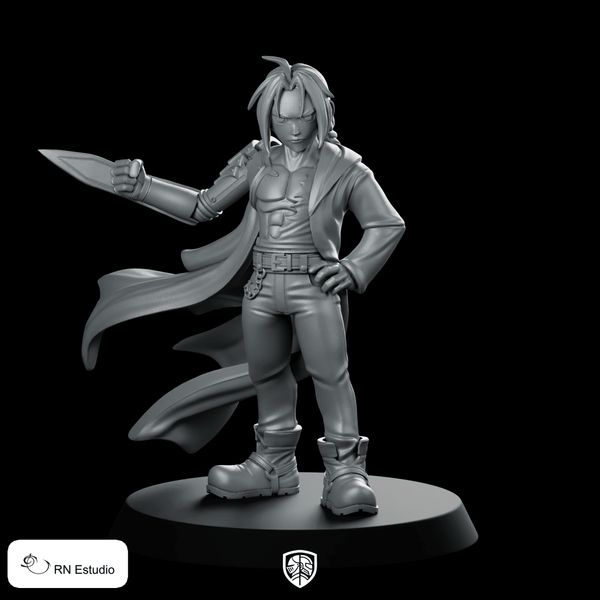 Edward Miniature Dagger Hero Cloaked Adventurer Fantasy - RN Estudio - We Print Miniatures