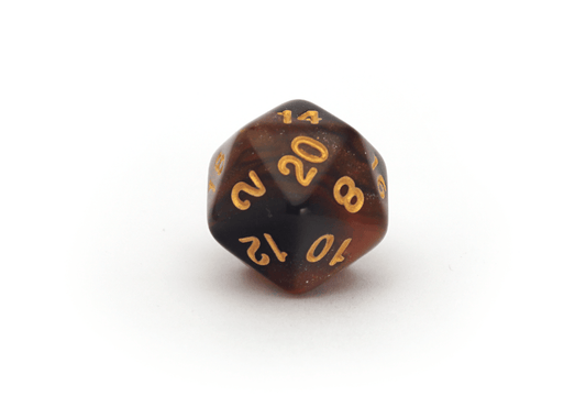 Elemental Dice | Black & Gold - DiceRoll UK - We Print Miniatures