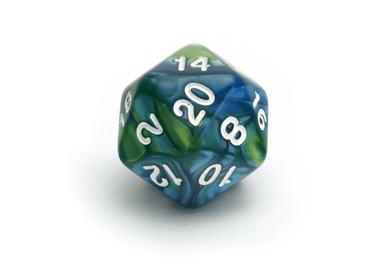 Elemental Dice | Blue & Green - DiceRoll UK - We Print Miniatures