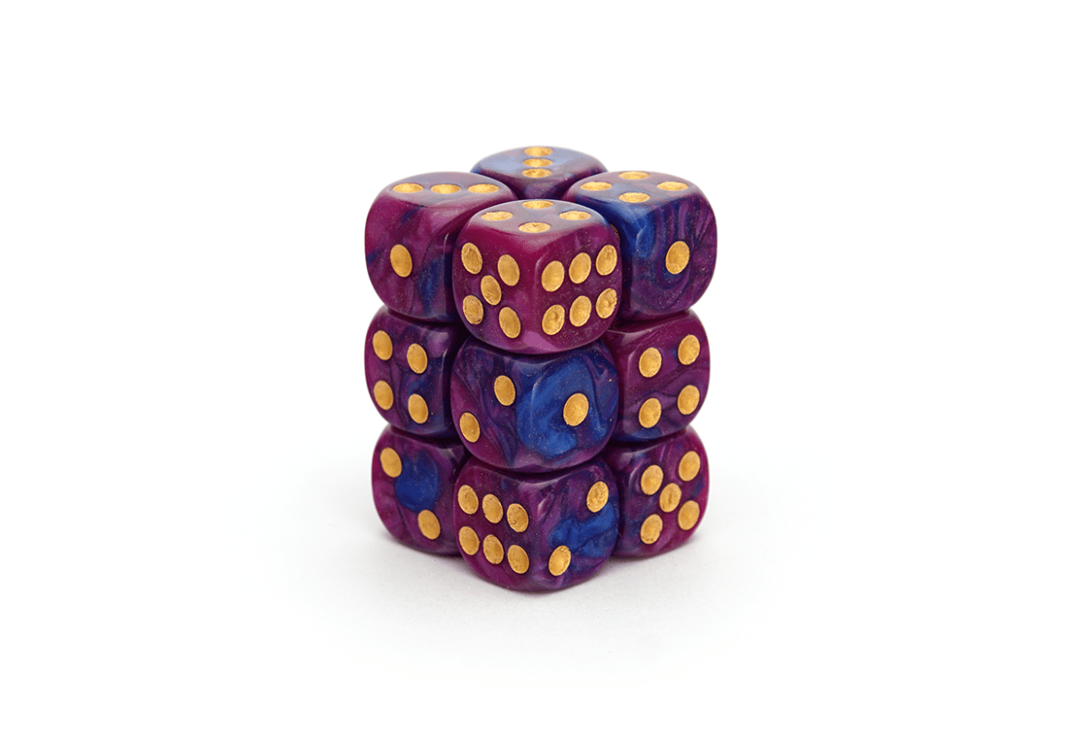 Elemental Dice | Midnight Purple | 12x16mm Dice Block - DiceRoll UK - We Print Miniatures