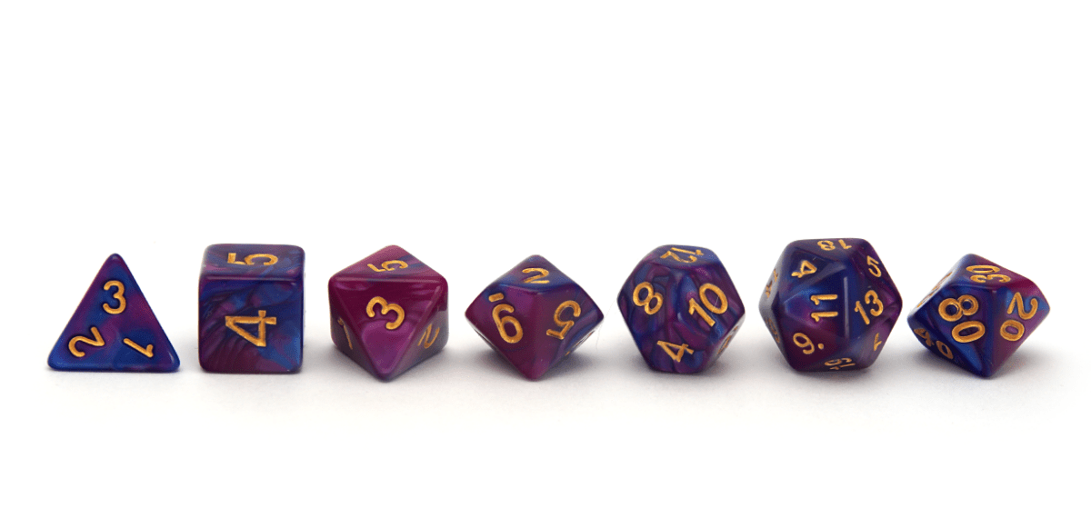 Elemental Dice | Midnight Purple - DiceRoll UK - We Print Miniatures