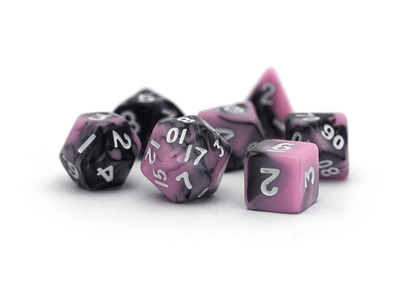 Elemental Dice | Mini | Black & Pink - DiceRoll UK - We Print Miniatures