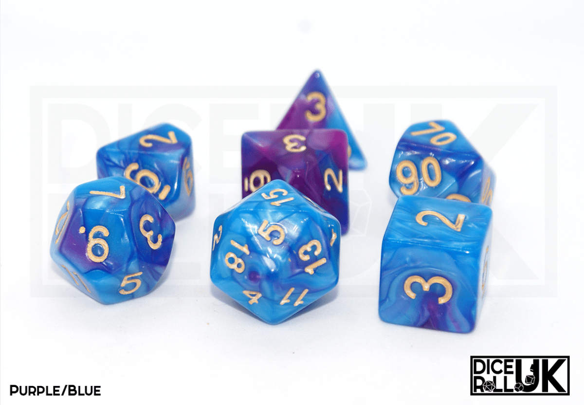 Elemental Dice | Purple & Blue - DiceRoll UK - We Print Miniatures