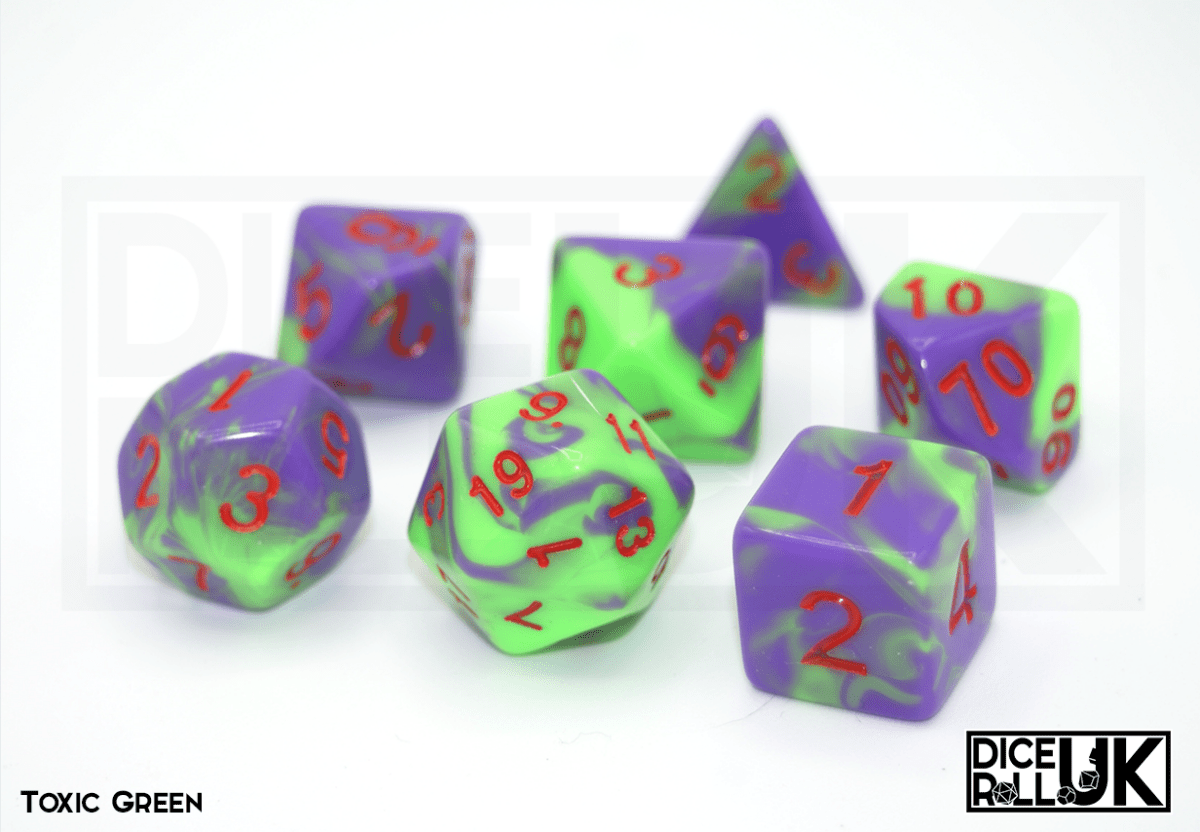 Elemental Dice | Toxic Green - DiceRoll UK - We Print Miniatures