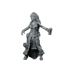 Elf Christmass Miniature Tavern Elf Barmaid Miniature 360 Spin 01