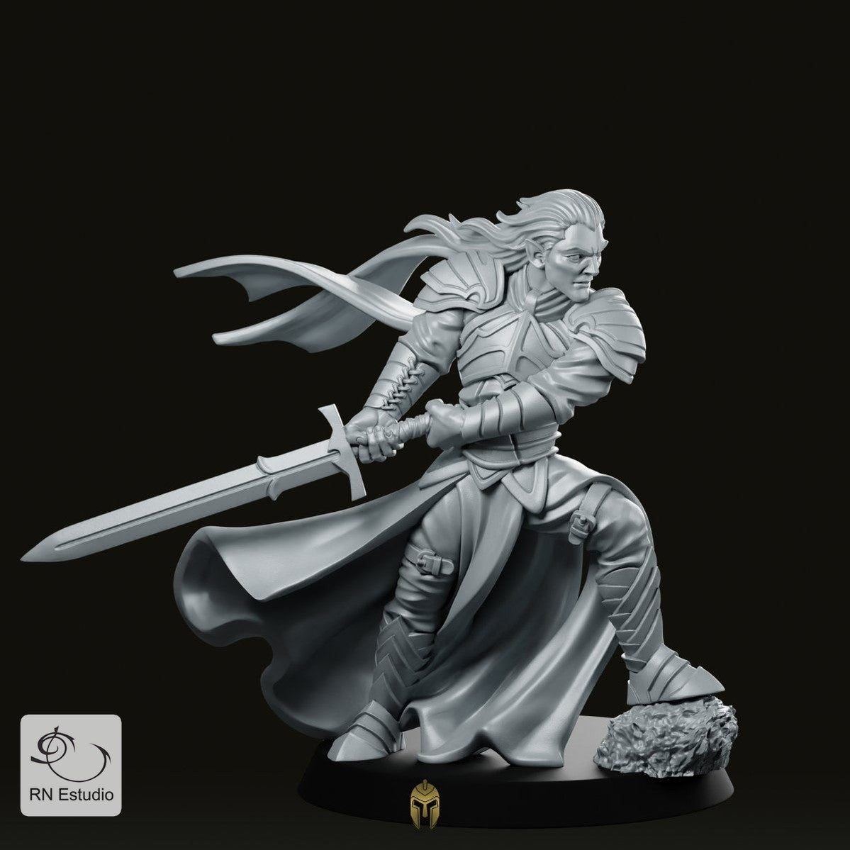Elf Knight Levariel Miniature - We Print Miniatures