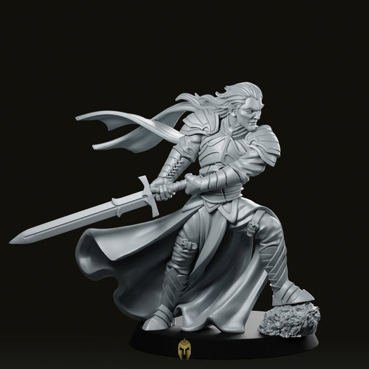 Elf Knight Levariel Miniature - We Print Miniatures