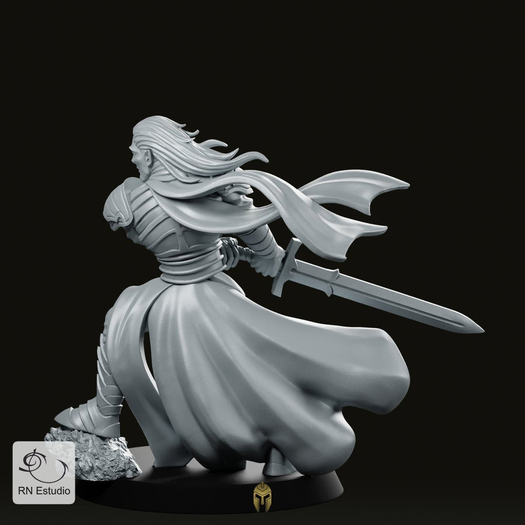 Elf Knight Levariel Miniature - We Print Miniatures
