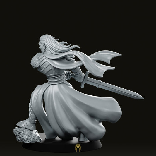 Elf Knight Levariel Miniature - We Print Miniatures