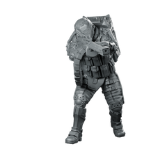 Elijah 02 Cyberpunk Miniature Tactical Sniper Operative Miniature 360 Spin 01