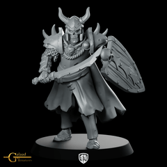 Elite 02 Miniature Horned Skeleton Knight - Galaad - We Print Miniatures