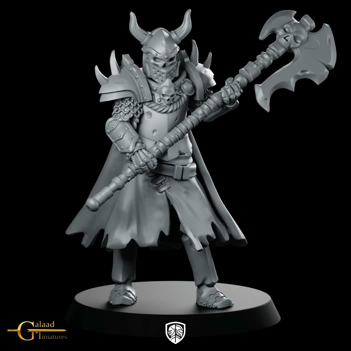Elite 03 Miniature Horned Armoured Reaver Executioner - Galaad - We Print Miniatures