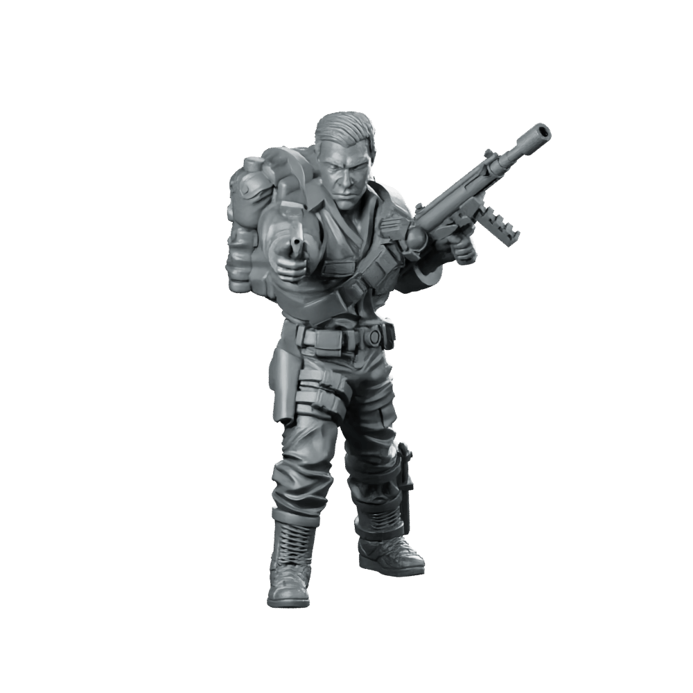 Elite Covert Spec Ops First Sergeant Duke 1 - Papsikels Miniatures - We Print Miniatures