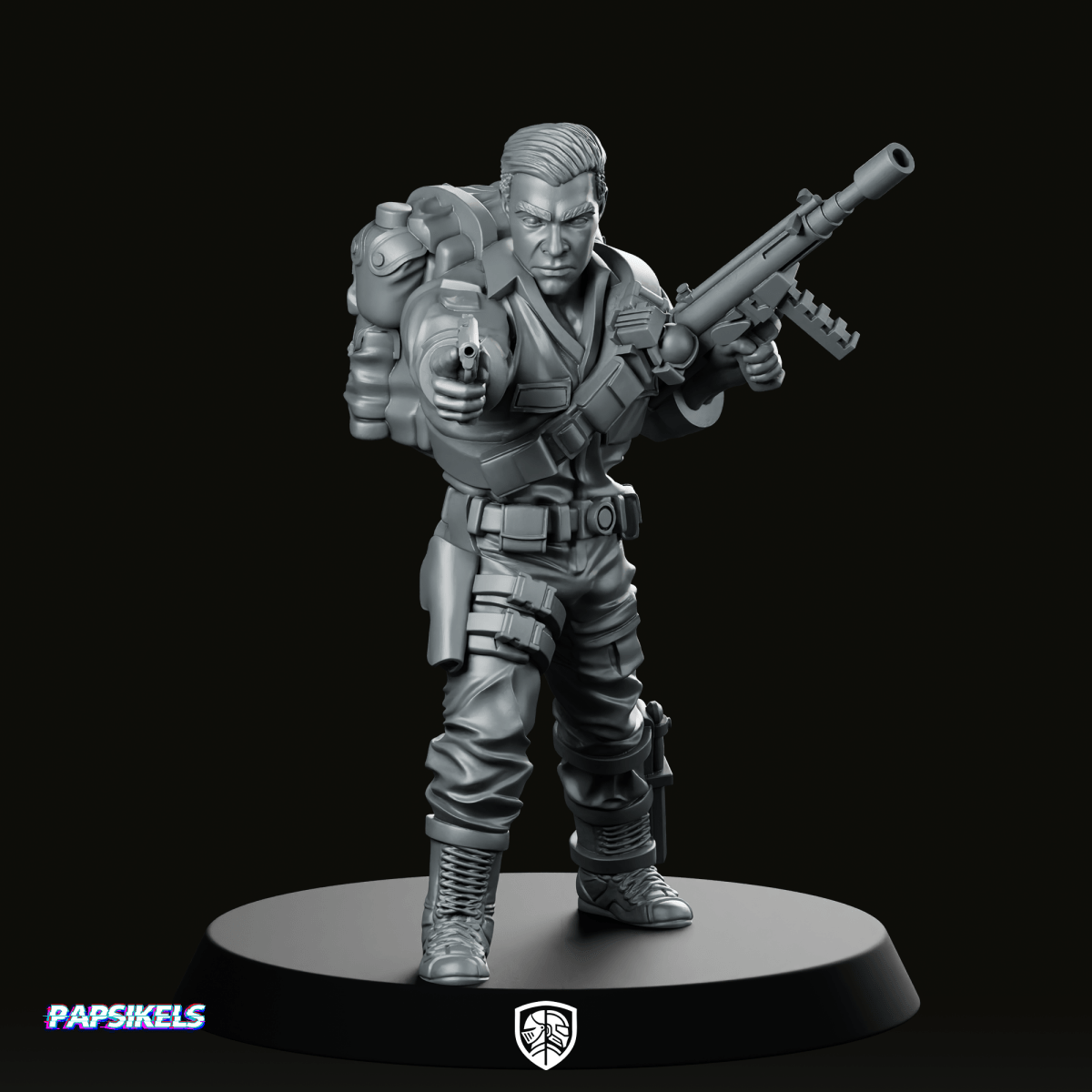 Elite Covert Spec Ops First Sergeant Duke 1 - Papsikels Miniatures - We Print Miniatures