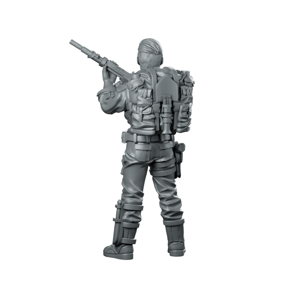 Elite Covert Spec Ops First Sergeant Duke 1 - Papsikels Miniatures - We Print Miniatures