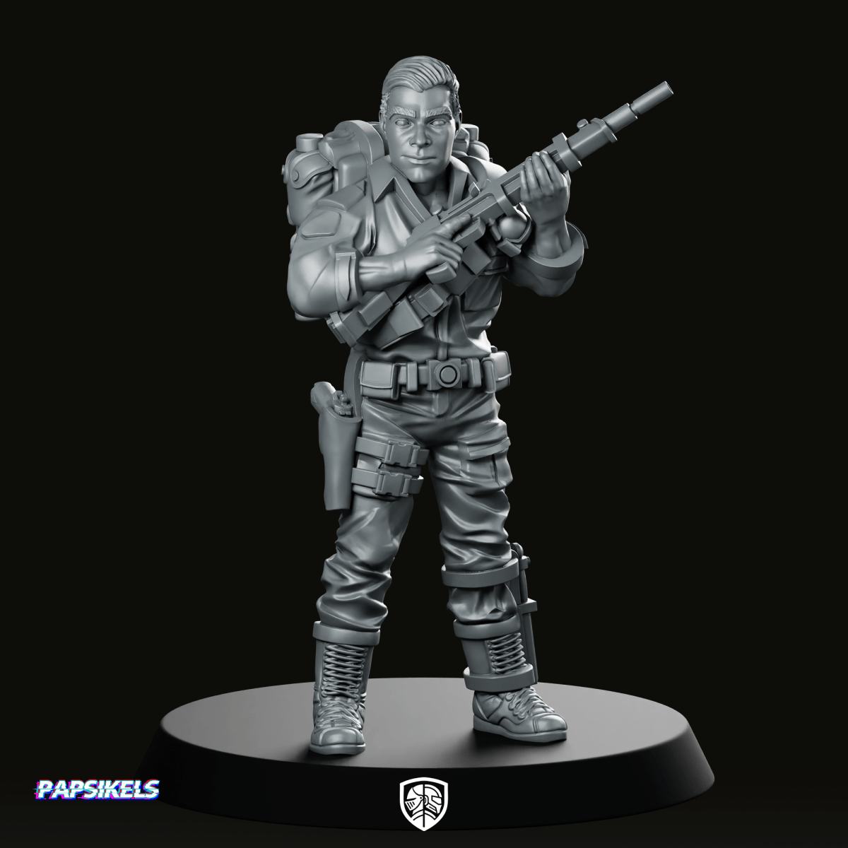 Elite Covert Spec Ops First Sergeant Duke 2 - Papsikels Miniatures - We Print Miniatures