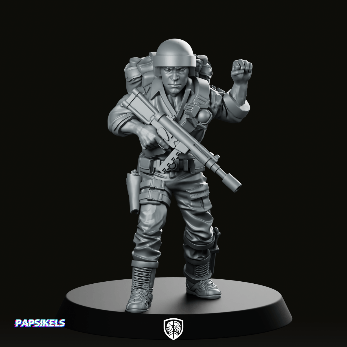 Elite Covert Spec Ops First Sergeant Duke 4 - Papsikels Miniatures - We Print Miniatures